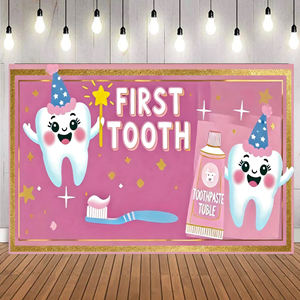 Toile <span class=keywords><strong>de</strong></span> fond rose sur le thème du premier dôme, fond photographique dentaire rose, bannière pour le premier dôme <span class=keywords><strong>de</strong></span> bébé, dentifrice, brosse à <span class=keywords><strong>dents</strong></span>, pour photo <span class=keywords><strong>de</strong></span> dentiste - Product Image 1