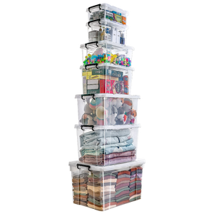 Xingyou OEM Transparent Plastic Storage Bin Stackable Pp Storage Box For Sundries