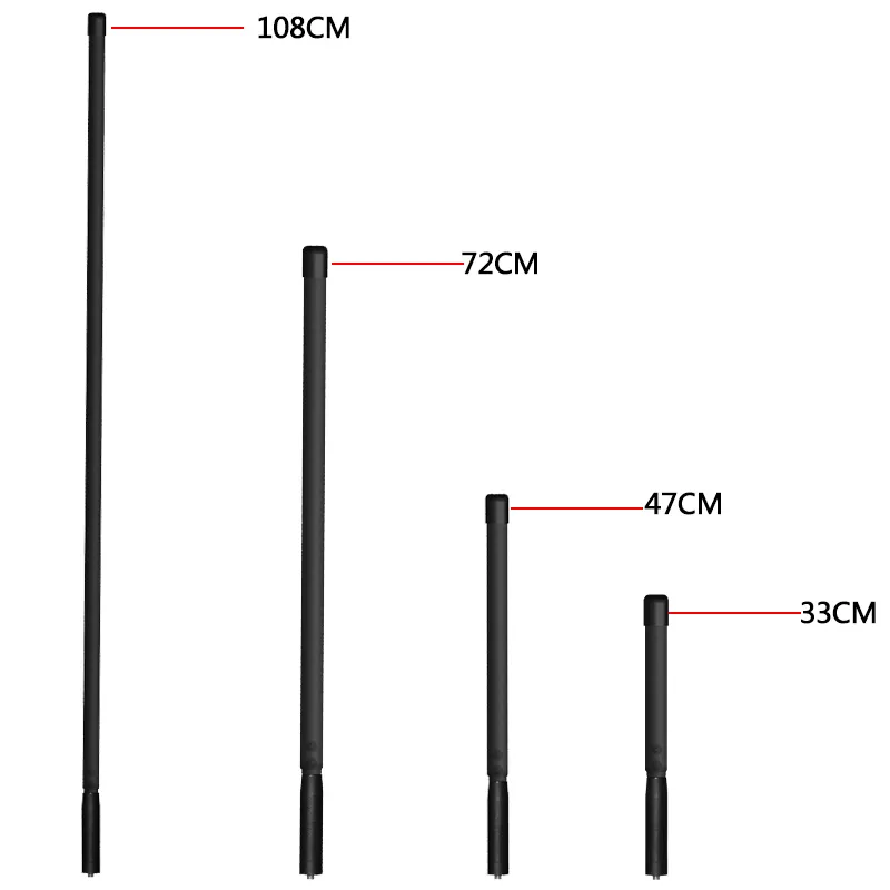 Walkie Talkie ponsel Dual Band 72CM 108CM, antena Taktis CS lipat untuk Baofeng UV-5R UV-82 UHF 144-430Mhz