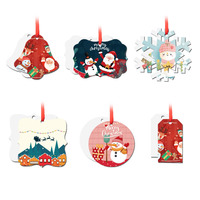 Pendentifs vierges en MDF personnalisables pour sublimation, en vrac, fournitures de fête écologiques et durables pour Noël et Halloween