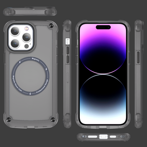 Étui de téléphone portable antichoc de luxe pour iPhone 16 15 14 13 12 11 Pro Max Plus couverture arrière magnétique translucide Funda pour iphone16 - Product Image 5