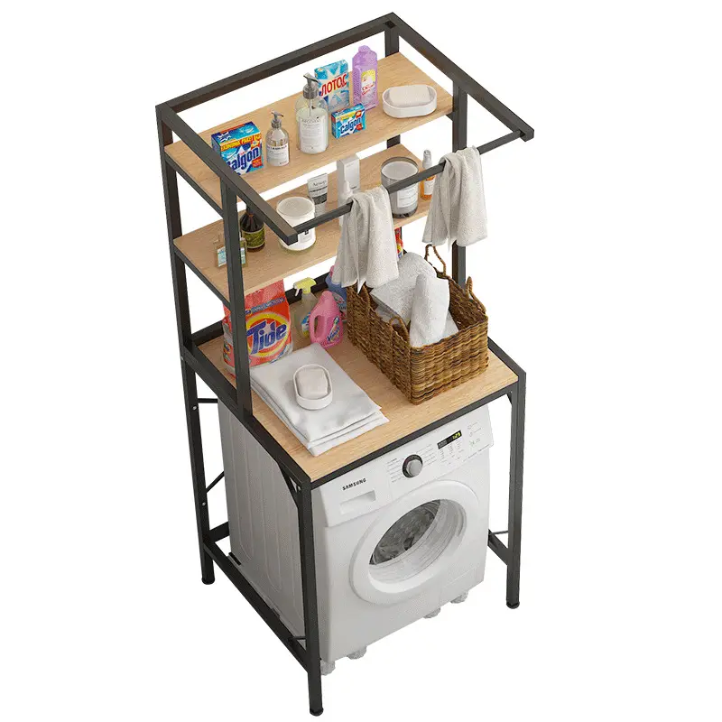 Drei-Schicht-Rack-Toiletten regal Home Badezimmer-Organizer für Flip-Typ-Waschmaschine