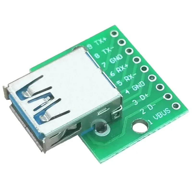 5PCS/Lot USB 3.0 A Female Connector Interface to 2.54mm DIP PCB Converter Adapter Breakout Plate Board Module for
