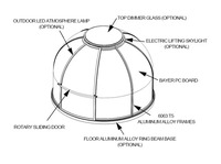 Dôme transparent sur mesure en polycarbonate PC pour restaurant, café, jardin et événements en plein air