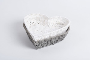 Cestino fatto a mano a forma di cuore vassoio di <span class=keywords><strong>vimini</strong></span> in Rattan per <span class=keywords><strong>pane</strong></span> alla frutta o cosmetici - Product Image 2