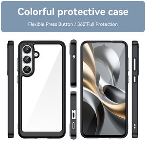 Funda de teléfono Funda para móvil Acrílico transparente y TPU suave para Galaxy S25 <span class=keywords><strong>FE</strong></span> Hard para Samsung S25 Edge Luxury 100% Fit Case - Product Image 2