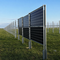 Système de montage de clôture solaire en acier galvanisé à chaud, support PV vertical pour projets agricoles, pâturages et terres ouvertes (agrivoltaïsme)
