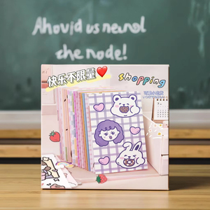 Carnet à spirale A5 en gros, motif dessin animé mignon, cahier de composition pour enfants, fournitures scolaires, couverture en papier, logo personnalisé, vente en gros OEM - Product Image 4