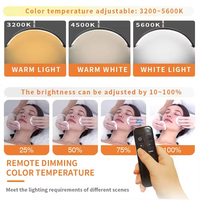 Lampe à cils LED professionnelle TUOlUN 28 pouces, demi-lune, hauteur réglable, construction en aluminium, intensité variable, pour salon de beauté et studio