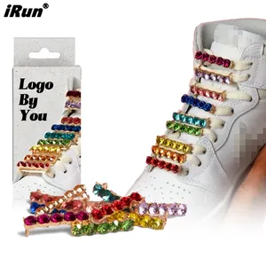 IRun personnalisé coloré bijoux strass Sneaker breloques chaussures breloques lacets de luxe brillant accessoires boucles