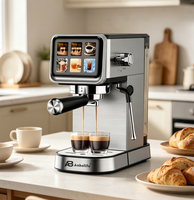 Máquina de Café Espresso Anbolife de 20 Bares, 1350W, Termobloque, Pantalla Táctil, 6 Ajustes Preestablecidos, Vaporizador, Tanque de Agua de 1.0L, OEM, ODM