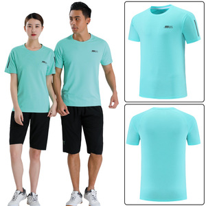 Camiseta Deportiva para Parejas, Lisa, de Verano, Manga Corta, Transpirable, Absorbente de Humedad, Tela Pinhole, para Publicidad, Actividades Grupales, Estudiantes - Product Image 6