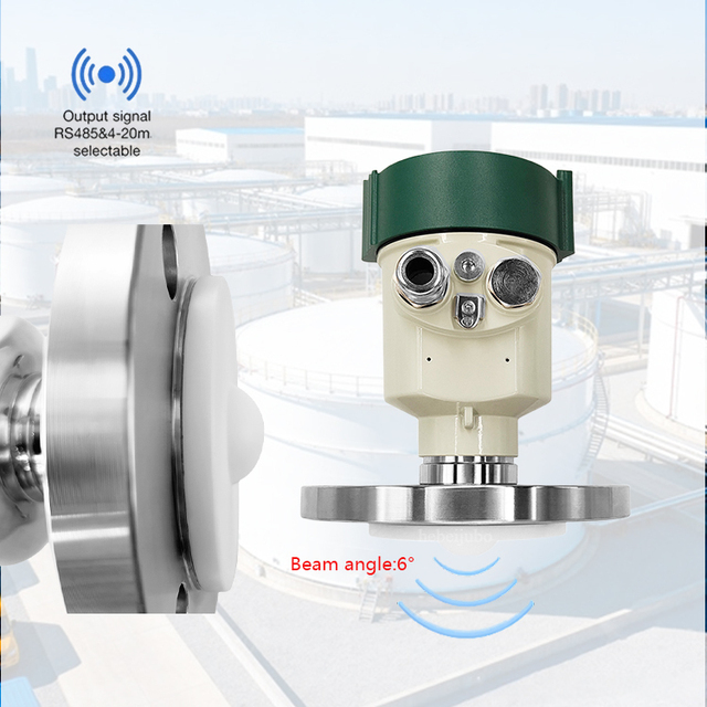 80GHz FMCW Non-contact Intelligent Radar Level Sensor with 1mm Accuracy IP68 Protection 120m Range for Mud & Liquid Tanks