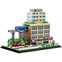 Set de Bloques de Construcción de Estructura Urbana Creativa, Estilo MOC, Kit de Construcción de Modelo Arquitectónico de Alta Precisión, Juguete de Ladrillos Encajables