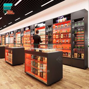 Présentoir de comptoir unique <span class=keywords><strong>Armoire</strong></span> de table <span class=keywords><strong>ronde</strong></span> en verre Présentoir de magasin de fumée Vitrine de meubles de magasin de fumée avec lumières - Product Image 1