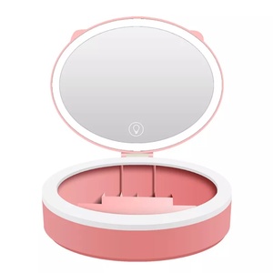 Wholesale of Desktop LED <b>Makeup</b> <b>Mirror</b> Storage Box by Manufacturer Integrated with Light Desktop Three Color Supplementary - Product Image 3