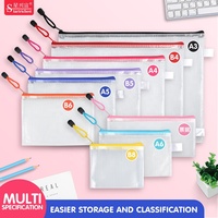 Carpeta de oficina de PVC impresa personalizada, bolsa de archivo con cremallera, malla con bolsillo de patrón A4 multicolor para uso escolar, multicolor opcional