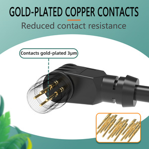 M12 kết nối D mã kết nối cáp không thấm nước IP68 góc cạnh không được che chở 4 pin nam nữ cắm - Product Image 5