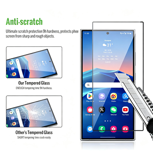 ฟิล์มกันรอยหน้าจอแบบใส HD สำหรับ Samsung S25 Ultra กระจกนิรภัยสำหรับ Samsung Galaxy S24 S25 Ultra Plus Edge - Product Image 3