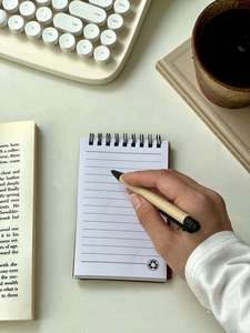 Personalized Leather Journal <b>Notebook</b> with Pen - Custom Logo Wire Bound Notepad for Corporate Gifts - Product Image 4
