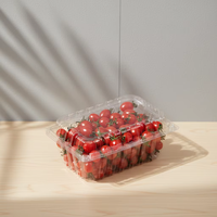 Boîte en plastique recyclable de haute qualité pour tomates cerises, raisins et fraises, emballage en plateau de 250g et 500g pour tomates