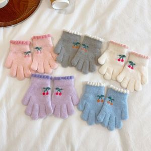 Nuevos Guantes Infantiles de Cereza Dulce, Protección contra el Frío, Unisex, para Escribir, para Bebés, para Ciclismo, Dedos Completos - Product Image 3