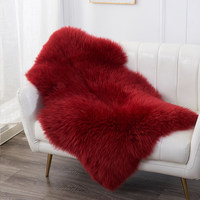Tapis en fausse fourrure de luxe, tapis moelleux en peau de mouton pour salon, chambre à coucher, couverture de canapé
