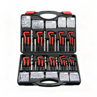 Kit de Reparación de Roscas, 261 Piezas, Kit de Reparación de Roscas Métricas e Imperiales para Restauración de Roscas Dañadas, Herramientas de Reparación Automotriz