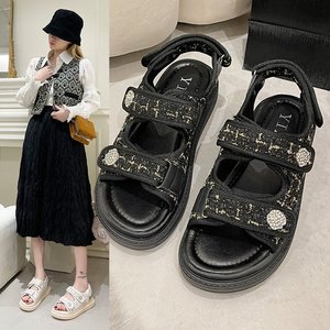 Sandali Estivi Casual da <span class=keywords><strong>Donna</strong></span> 2022 <span class=keywords><strong>con</strong></span> Velcro, Comodi, in Gomma, <span class=keywords><strong>con</strong></span> Cinturino Slip-On, per la Spiaggia - Vendita all'Ingrosso - Product Image 2