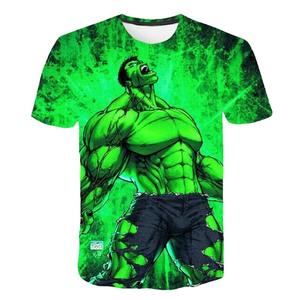 Camiseta Hulk de Manga Corta con Cuello Redondo, Impresa en 3D, Transpirable, para Niños y Adultos, Unisex, de Poliéster, para Uso Promocional - Product Image 5