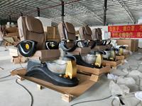 Fauteuil de massage électrique pour pédicure avec bassin en verre pour salon de beauté, centre de spa et institut de manucure