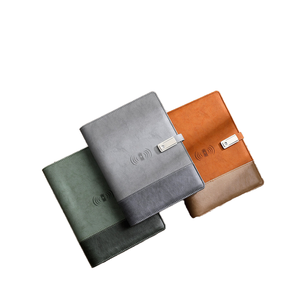 Nouveauté 2025 - <span class=keywords><strong>Carnet</strong></span> <span class=keywords><strong>de</strong></span> notes <span class=keywords><strong>rechargeable</strong></span> <span class=keywords><strong>de</strong></span> luxe en <span class=keywords><strong>cuir</strong></span> PU personnalisé avec 3 ports <span class=keywords><strong>de</strong></span> charge - Product Image 2