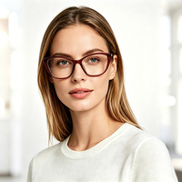Montures de lunettes œil-de-chat tendance pour femmes, élégantes et chics, en TR, avec verres transparents