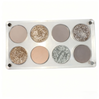 Palette acrylique transparente 8 couleurs mat miroitant maquillage des yeux Palette de fard à paupières maquillage quotidien Look neutre fard à paupières nu longue durée
