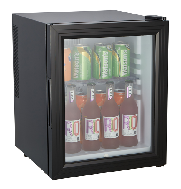 Sachikoo 30L Electric Portable Sliding Glass Door Thermostatic Mini Refrigerator for Hotel Use Low Noise Energy Efficient