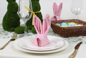Diverses serviettes de table en tissu polyester pour mariage, fête, banquet, événements - Product Image 4