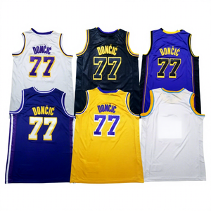 Camisetas <span class=keywords><strong>de</strong></span> Baloncesto para Hombre, Nueva Colección 2026, Gran Venta, <span class=keywords><strong>Camiseta</strong></span> Deportiva Cosida <span class=keywords><strong>de</strong></span> Luka <span class=keywords><strong>Doncic</strong></span> <span class=keywords><strong>de</strong></span> Los Ángeles, Número 77 - Product Image 1