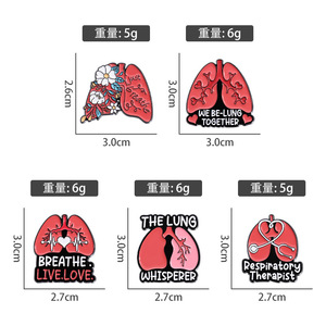 21 Thiết Kế Sáng Tạo Organ Kit Tim Trâm Pins Đồ Trang Sức Quà Tặng Phụ Kiện Phổi Hơi Thở Kim Loại Hợp Kim Bác Sĩ Y Tá Pins - Product Image 6