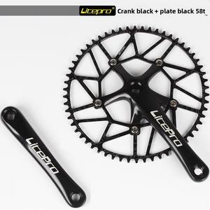 จานโซ่จักรยานพับได้ Litepro LP แบบแผ่นเดียว 50/52/54/56/58 ฟัน แบบฟันบวกและฟันลบ พร้อมขาจานอะลูมิเนียมอัลลอยด์ P8 Sra683 <span class=keywords><strong>Jp8</strong></span> - Product Image 2