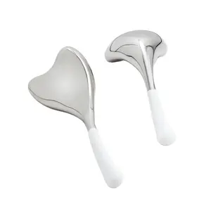 Spa Gua Sha Tools Stainless Steel Facial Cooling Massagers Spoon Shaped Magic Ice Globes