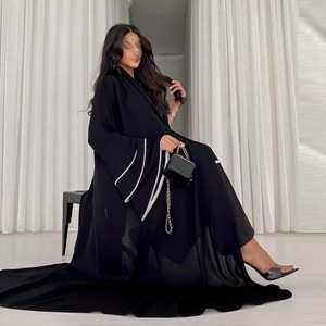 Abito musulmano da donna 120 Ar Dubai <span class=keywords><strong>Aya</strong></span> abito nero con perline - Product Image 2