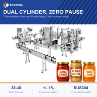 Ligne de production de remplissage de sauces avec étiquetage bio, traçabilité, codage par lots, porte de rejet, documentation d'audit et support