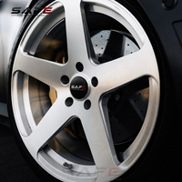 Jantes forgées monobloc 5 branches sur mesure en alliage argent brossé pour Porsche BMW Audi Performance Sedan