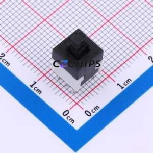 K8-8081D-N1 Push Button Switch Through hole Component (THT) Switch No Lock Rectangle Plunger Through Hole 100mA - Product Image 1