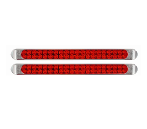 1xPCS Feu arrière multifonction 12V rouge à luminosité variable 17" 40 LED chromé étanche pour <span class=keywords><strong>remorque</strong></span> et <span class=keywords><strong>semi</strong></span>-<span class=keywords><strong>remorque</strong></span> (feu stop/feu de freinage) - Product Image 1