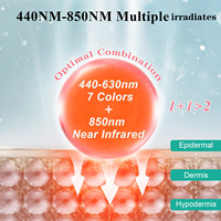 Masque facial LED à lumière rouge en silicone, rechargeable, ultra-fin, portable, vente en gros d'usine