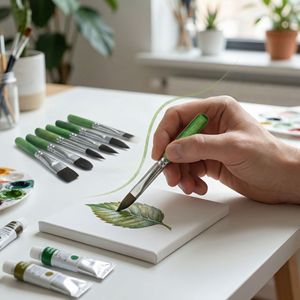 Bview Art - Juego de 6 Pinceles de Acuarela y Gouache de Mango Corto, Compactos y Prácticos <span class=keywords><strong>para</strong></span> Viajes, <span class=keywords><strong>para</strong></span> Delinear Detalles y <span class=keywords><strong>Colorear</strong></span> - Product Image 4