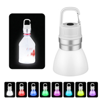 Nueva Lámpara de Camping RGB Recargable Creativa Wason, Innovadora Luz LED para Tapas de Botella, Luz de Advertencia Portátil para Mochila