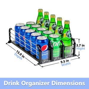 Récipient de stockage en acrylique transparent pour la cuisine, boîte de rangement empilable pour réfrigérateur, distributeur de canettes de soda pour boissons au réfrigérateur - Product Image 2