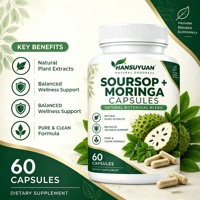 Capsules d'extrait de Graviola et de Moringa en marque blanche OEM – Capsules de Corossol et de Moringa pour stimuler l'énergie